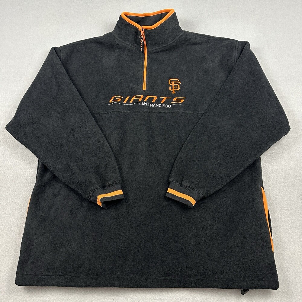 San Francisco Giants Jacket Men Extra Large Black Fleece Lee Sport Pullover MLB